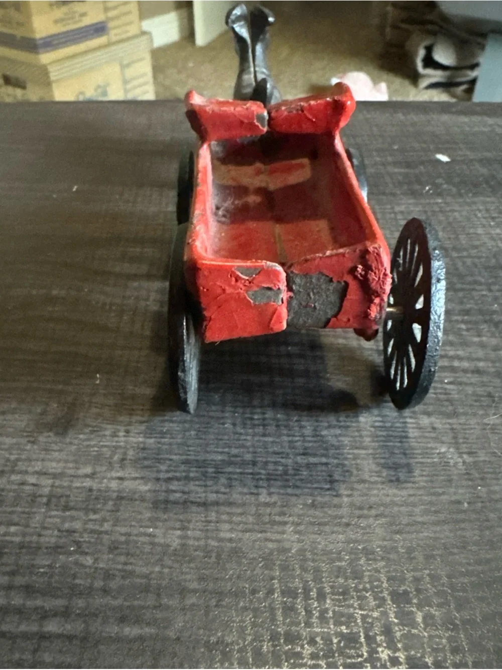Vintage Cast Iron Express Wagon/Cart With Goat Pulling
